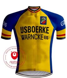 REDTED Vintage kerékpáros mez, ijsboerke Warncke - REDTED 4XL fekete|sárga|vörös
