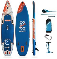 COASTO Felfújható SUP board / stand up paddle board túrázáshoz - Nautilus 11'8" fehér|kék|narancssárga
