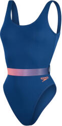 Speedo övvel ellátott mély U-hátú női egyrészes fürdőruha XS kék|rózsaszín