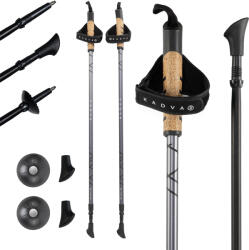 KADVA Aruku nordic walking botok 135 CM fekete