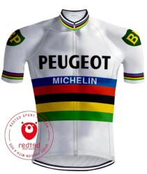 REDTED Vintage kerékpáros mez, Peugeot Arc en Ciel - REDTED 5XL vörös
