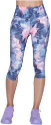 Skechers Női leggings, Skechers Go Walk High Waisted Summer Rose Capri Leggins, sokszínű XS kék|rózsaszín