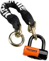 Kryptonite Zár lánc NEW YORK NOOSE hurokgyűrű+EVOL. 4 lakat, 130cm fekete|narancssárga