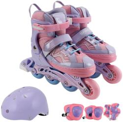 Action Desire görkorcsolya szett, sisakkal, protektorokkal, L méret (39-42), rózsaszín 39 rózsaszín
