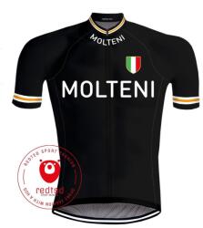REDTED Molteni Vintage kerékpáros mez - PIROS - Fekete M színes