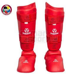 HAYASHI Lábfejes lábszárvédő, WKF, Hayashi, karate, piros 2XL vörös