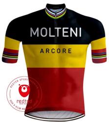 REDTED Vintage kerékpáros mez - Belgium Molteni Champion - REDTED L fekete