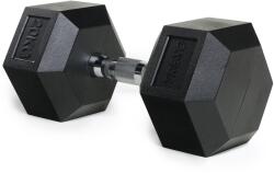 TREXO Hex gumírozott súlyzó 20 kg 20 KG fekete