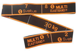 SVELTUS MULTI ELASTIBAND textilbe szőtt gumikötél fogantyúkkal 20-30 KG fekete|narancssárga