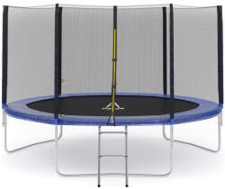 ACTION ONE High Quality 305 cm-es trambulin biztonsági hálóval és létrával kék