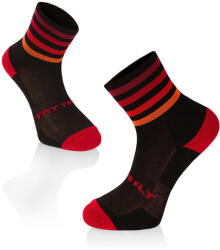 TRY TO FLY Fekete-piros Microlon® futózokni 39 fekete|vörös