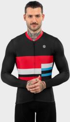 SIROKO Férfi hosszú ujjú mez Cycling SIROKO M2 Riemst L fekete|vörös