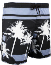 Guggen Mountain Férfi úszónadrág, Palm Beach Stripes, fekete-fehér 4XL fehér|fekete