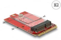 Delock Mini PCIe adapter -> M. 2 aljzat E nyílással (63909) (63909)