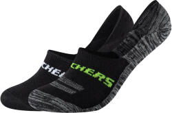 Skechers Uniszex zokni, Skechers 2PPK Mesh Ventilation Footies Socks, fekete 39 fekete