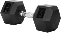 TREXO Hex gumírozott súlyzó 17, 5 kg 17, 5 KG fekete