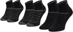 Skechers Uniszex zokni, Skechers 3PPK Unisex Mesh Ventilation Quarter Socks, fekete 35 fekete