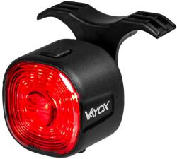 Vayox VA0157 SMART hátsó kerékpár lámpa 100lm piros lámpa STOP érzékelő fekete