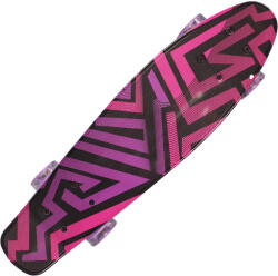 Action Penny Board könnyű kerekekkel, 22'', PU, Alumínium, Assimetric Lines fekete