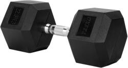 TREXO Hex gumírozott súlyzó 22, 5 kg 22, 5 KG fekete