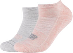 Skechers Uniszex zokni, Skechers 2PPK Basic Cushioned Sneaker Socks, szürke 35 szürke