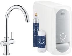 GROHE Blue Home íves konyhai vízszűrős csaptelepkészlet, szénsavadagolóval, hűtőegységgel és vízszűrővel (31455001)