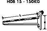 Elvan Suport perete 150kg 400mm (10HDB15-40/DG)