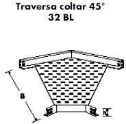 Elvan Traversa Coltar 45gr Pentru Pat Metalic 300 Mm (32bl-6v-300/pg)