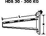 Elvan Suport perete 300kg-200mm (10HDB30-20/DG)