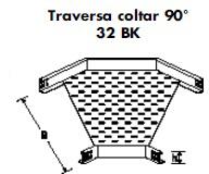 Elvan Traversa coltar 90GR pentru pat metalic 300 mm (32BK-6V-300/PG)