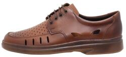 Nicolis Pantofi barbati, Nicolis, 72564-Maro, casual, piele naturala, perforati, cu talpa joasa, maro (Marime: 44)