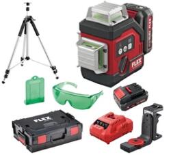 FLEX Nivela laser cu linii Flex ALC 3/360 10.8 V Verde | Raza de masurare: 0 - 100 m | 1 x 2, 5 Ah acumulator + incarcator | In valiza (532862)
