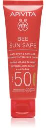 APIVITA Bee Sun Safe Anti-Spot and Anti-Age Tinted Face Cream SPF50 védő tonizáló krém arcra SPF 50 árnyalat Tinted 50 ml
