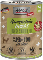 MAC's 6x750g MAC's Monoprotein rovarok & superfood nedves kutyatáp Fekete katonalégy lárvákkal (hermetia illucens)