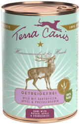 Terra Canis 6x400g Terra Canis gabonamentes nedves kutyatáp - Vad, burgonya, alma & áfonya