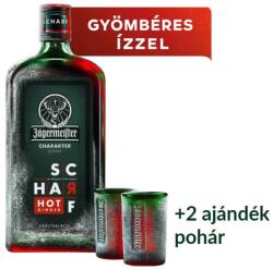 Jägermeister Scharf likőr 0, 7L 33% +2db ajándék pohár