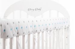 Berry Baby Berry Baby Rágásvédő - Kiságyra, 140 cm, Szürke/Türkiz Csillagok