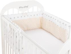 Berry Baby Berry Baby Rácsvédő - 210 cm, Mogyoró Minky, Fehér Csillagos
