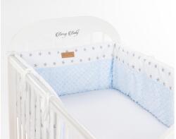 Berry Baby Berry Baby Rácsvédő - 210 cm, Babakék Minky, Fehér Csillagos