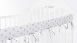 Berry Baby Berry Baby Rágásvédő - Kiságyra, 140 cm, Fehér Alapon Szürke Csillagos