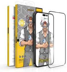 OX Warrior Samsung Galaxy A15 4G / Galaxy A15 5G OX Warrior Mr. Gentleman big arc strapabíró üvegfólia Átlátszó Fekete Keret