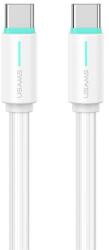 USAMS YU cablu de date (Tip-C - Tip-C, 60W, încărcător rapid, 100cm, șiret) WHITE SJ734USB02 (SJ734USB02)