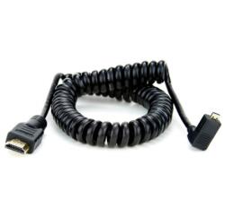 Atomos Micro HDMI - Full HDMI Right Angle spirálkábel 50cm ATOMCAB013 (ATOMCAB013)