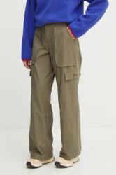 Columbia pantaloni Brea Falls femei, culoarea verde, lat, high waist, 2086041 9BYH-SPD0YO_78X (2086041)