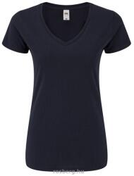 Fruit of the Loom 61444 női ICONIC V-nyakú póló 150T DEEP NAVY XS- XXL méretek (61444)