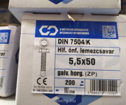 ITH Hatlapf. önfúró lemezcsavar 5.5x50 / 200 db ITH (GYK 7504055005000000000)