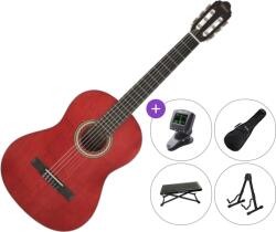 Valencia VC204 Premium SET 4/4 Transparent Wine Red Klasszikus gitár