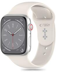 Tech-Protect szilikon szíj Apple Watch 4 / 5 / 6 / 7 / 8 / 9 / SE / Ultra 1 / 2 (42 / 44 / 45 / 49 mm) - bézs