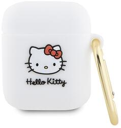 Hello Kitty szilikon 3D Kitty Head tok AirPods 1/2-hez - fehér