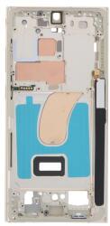  tel-szalk-192970282752 Samsung Galaxy S23 Ultra S918B EU Ver. Krém színű előlap LCD keret, burkolati elem (tel-szalk-192970282752)